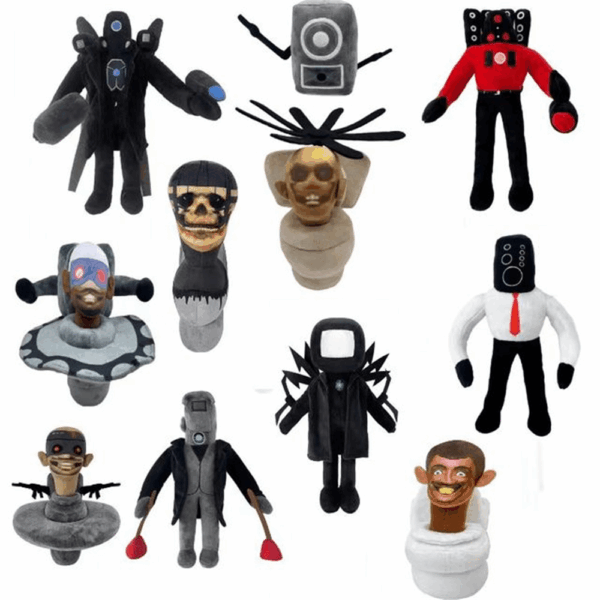 11PCS Skibidi Toilet Plush Style 2