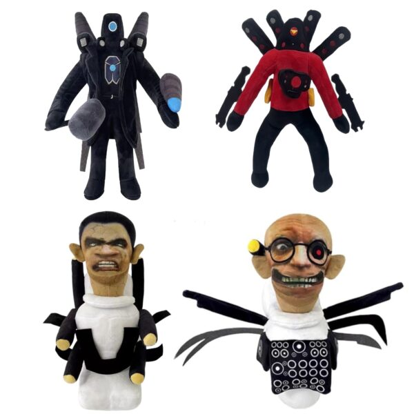 4PCS Skibidi Toilet Plush Style 2