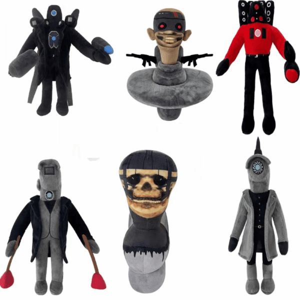 6PCS Skibidi Toilet Plush Style 2