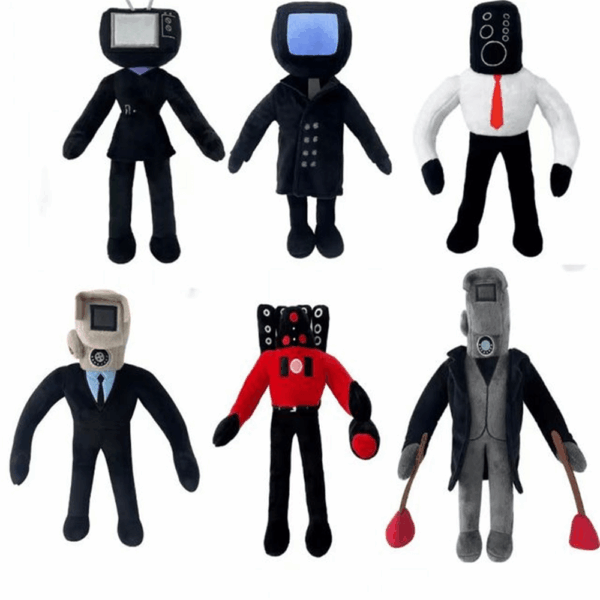 6PCS Skibidi Toilet Plush Style 3