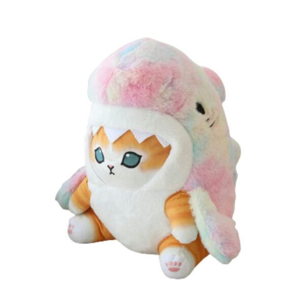 Colorful Golden Shark Cat Plush 2