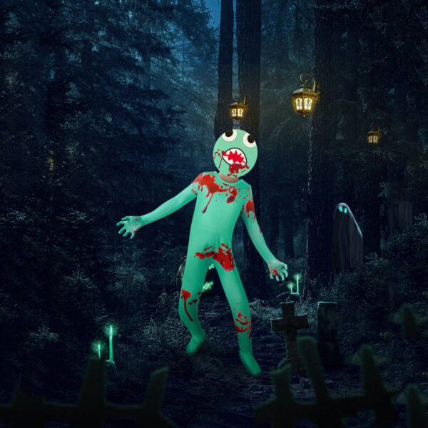Rainbow Friends Green Costume 1