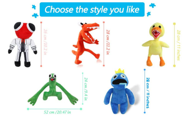 Rainbow Friends Plush Toy Monster Rainbow Friends Stuffed Plush Dolls 7PCS 1