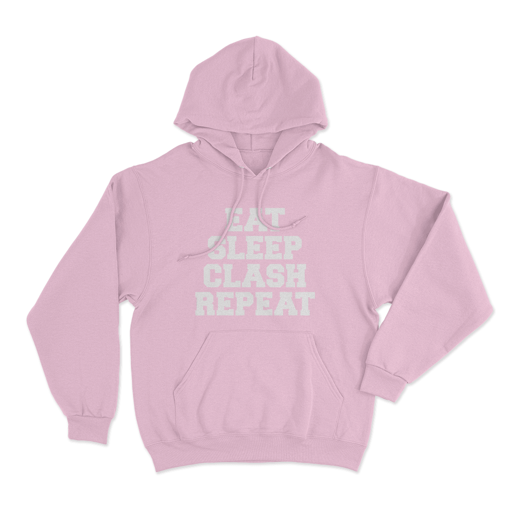 Eat Sleep Clash Repeat Hoodie Pink Eat Sleep Clash Repeat Hoodie Pink
